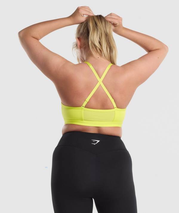 Damske Športové Podprsenky Gymshark Ruched Žlté | CD4802593